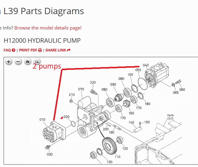 L39 Kubota Hydraulic pump location OrangeTractorTalks Everything Kubota