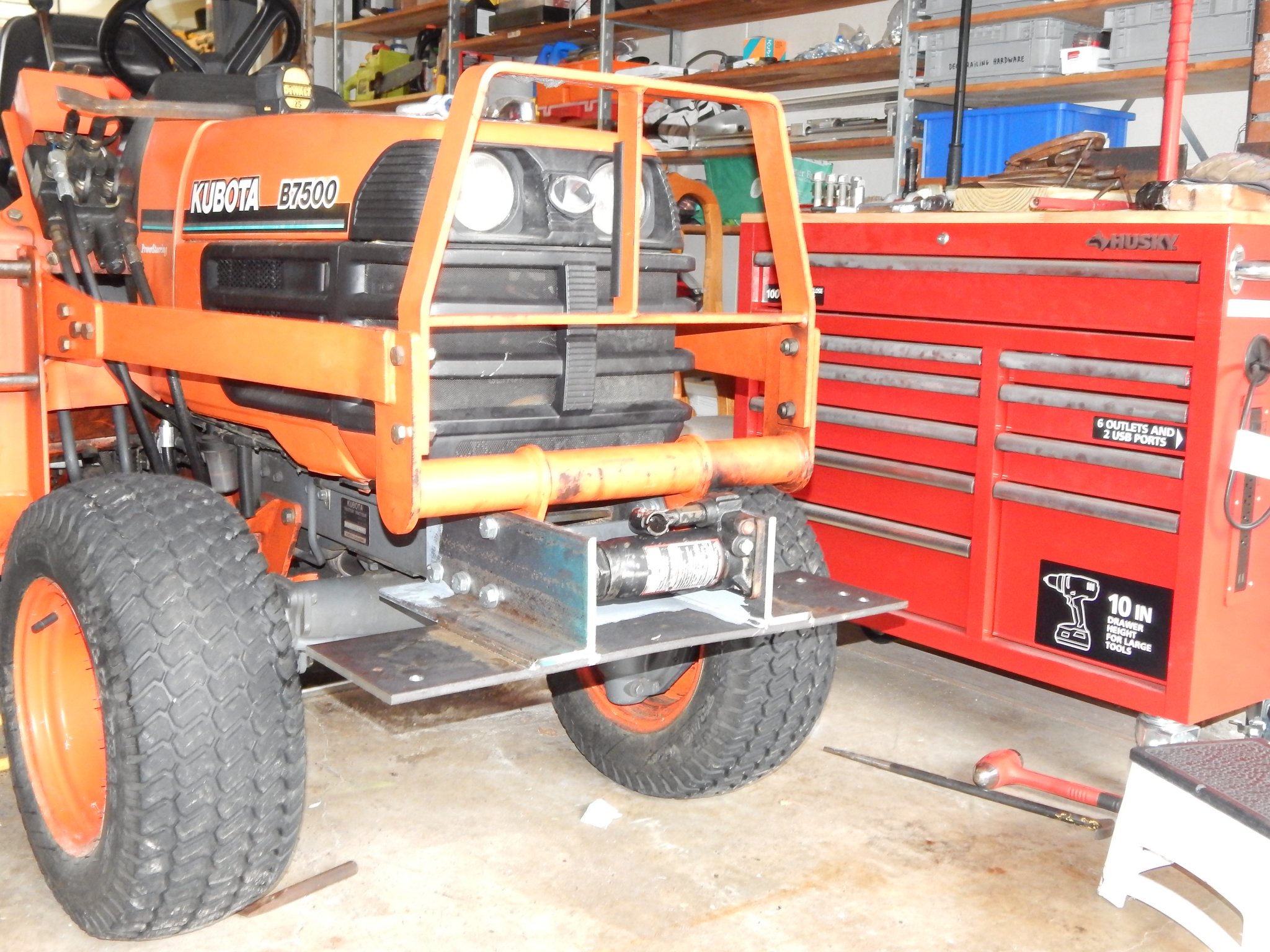 Homemade snowplow and supports. | OrangeTractorTalks - Everything Kubota