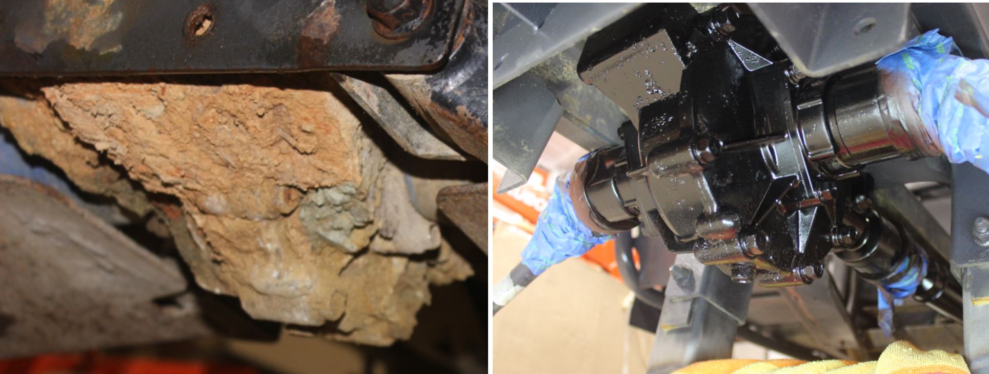 Front differential b4 and after.JPG