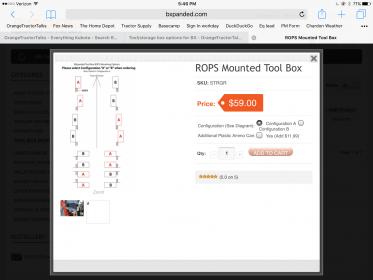 ROPS Mounted Tool Box