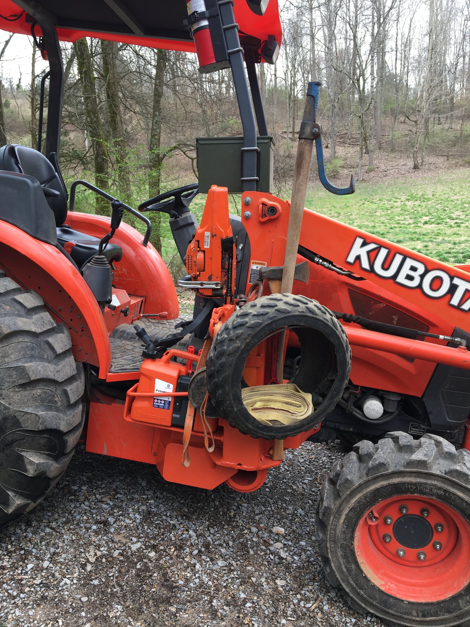 Kubota Tractor Metal Toolbox Orange Lockable - Farm Parts Store