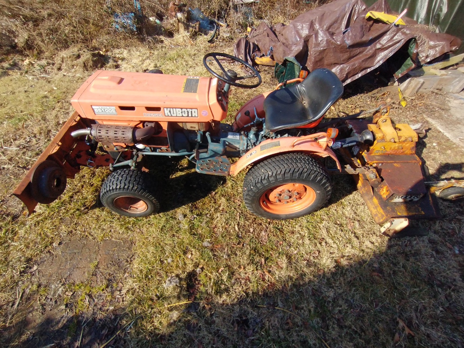 For Sale B5100e 48 Woods 3pt Snowplow Belly Mower