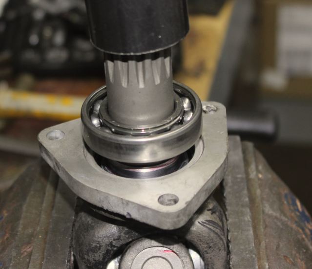 Tap the bearing back onto shaft.JPG